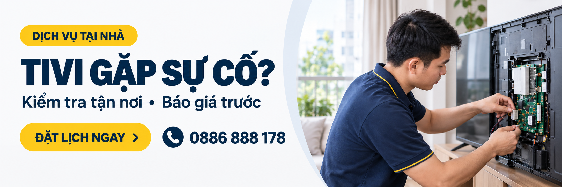Đặt lịch sửa tivi tại nhà